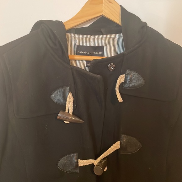 Black wool Banana Republic pea coat - Picture 2 of 6